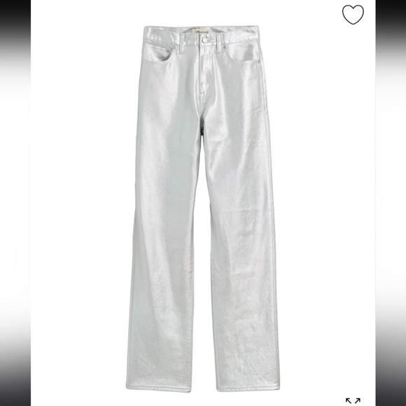 Madewell '90s Straight Jean in Silver Foil Sz 27 - Picture 3 of 14